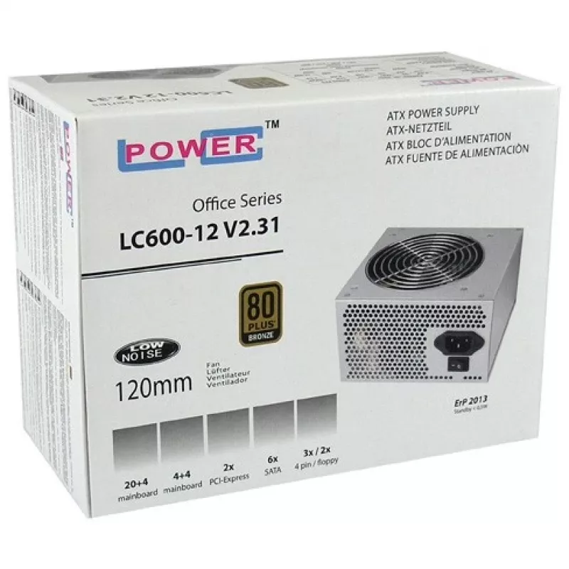 Fuente de alimentación 450W LC600-12 V2.31 80+ Bronze