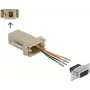 Kit de montaje D-Sub 9 polos conector hembra a RJ11/RJ14 DeLOCK 66770