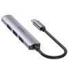 Hub USB-C Unitek H1208B — 1x USB-A 5 Gbit/s, 3x USB-A 2.0, host USB-C, carcasa de aluminio, cable de 0,20 m