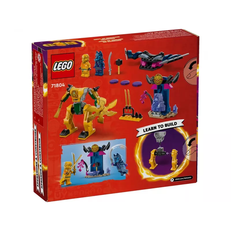 LEGO NINJAGO Mech de combate de Arin, figura de acción, juguete ninja para niños y niñas a partir de 4 años, set Dragons Rising con minifigura de Arin y mini-Kata