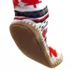 Glovii GOBM Zapatillas de casa botín mujer gris, rojo, blanco