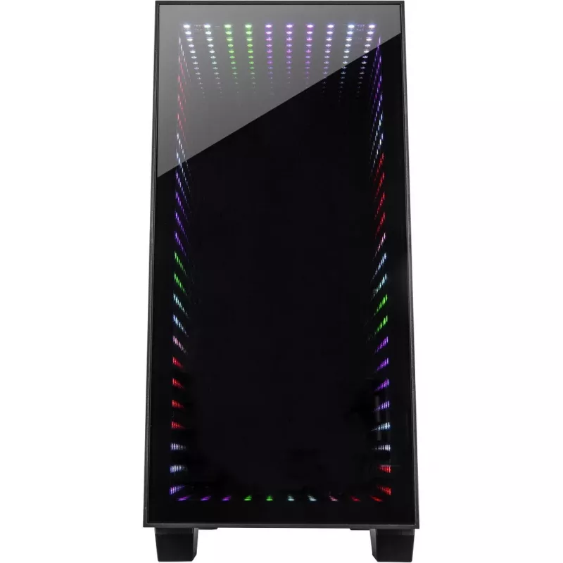 Caja INTER-TECH X-608 INFINITY MICRO, microATX, RGB, frontal y lateral de cristal templado, sin fuente de alimentación