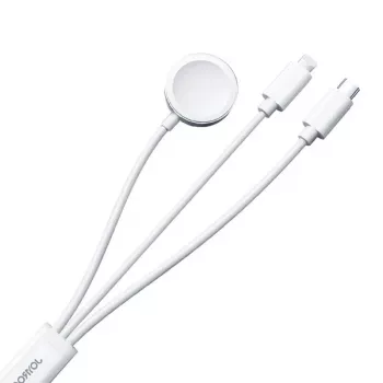 Cable de carga magnético Joyroom S-IW008 Lightning USB-C 5V 1,2m blanco cable