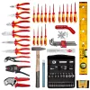 Knipex 00 21 06 BIG Basic Move ElektroPlus maletín de herramientas, 68 piezas, juego de herramientas para electricistas, con ruedas, negro