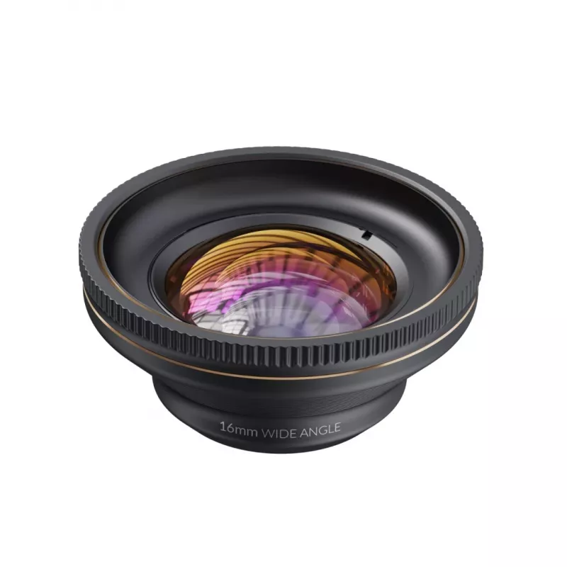 Objetivo fotográfico ShiftCam LU-WD-016-23-EF objetivo gran angular 16 mm negro dorado