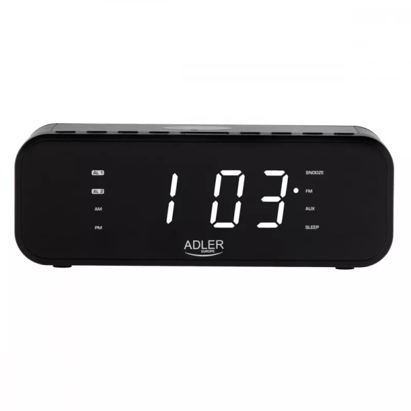 Despertador con radio, alarma y cargador inalámbrico Adler AD 1192B