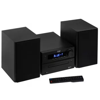 Minicadena estéreo Hi‑Fi Adler AD 1917 — Bluetooth V5.3, CD/USB/MP3, 2×25 W RMS, sintonizador FM, ecualizador de 4 bandas, AUX, negro