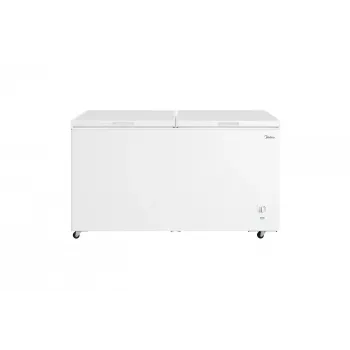 Arcón congelador Midea MDRC698FEE01 – 508 L, clase de eficiencia energética E, de pie, 83 cm de altura, Blanco