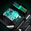 Bloque de agua EK Water Blocks Acrílico Latón Negro Plata