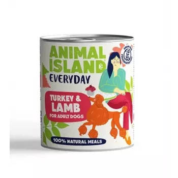 ANIMAL ISLAND Everyday pavo y cordero - Comida húmeda para perros - 800g