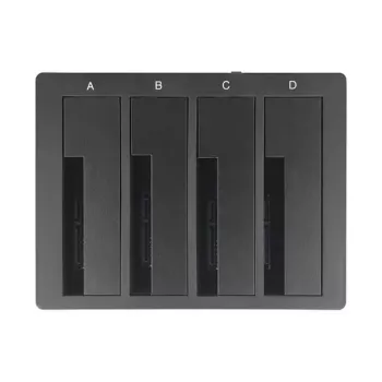 Estación de acoplamiento DeLOCK USB Type-C para 4 x SATA HDD / SSD - bahías de acoplamiento HDD: 4 - 2.5 / 3.5 compartidas (6,4 cm/8,9 cm compartidas)