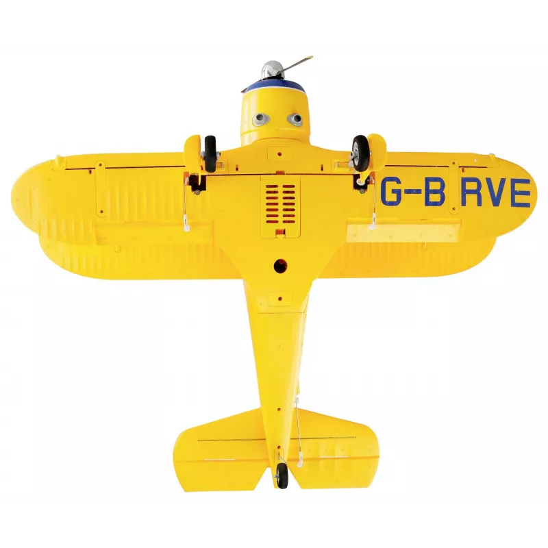 Avión RC Amewi AMXFlight Beech D17s 3D/6G RTF — amarillo, modelo listo para volar