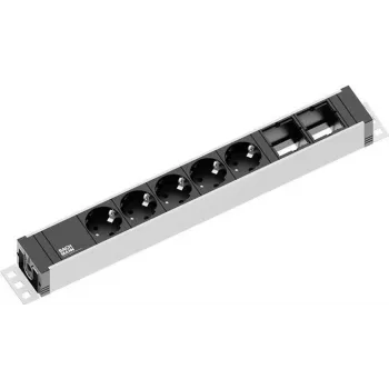 Alargador de corriente Bachmann 922.0181 3 m 5 tomas de corriente para interior negro plata