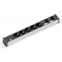 Alargador de corriente Bachmann 922.0181 3 m 5 tomas de corriente para interior negro plata