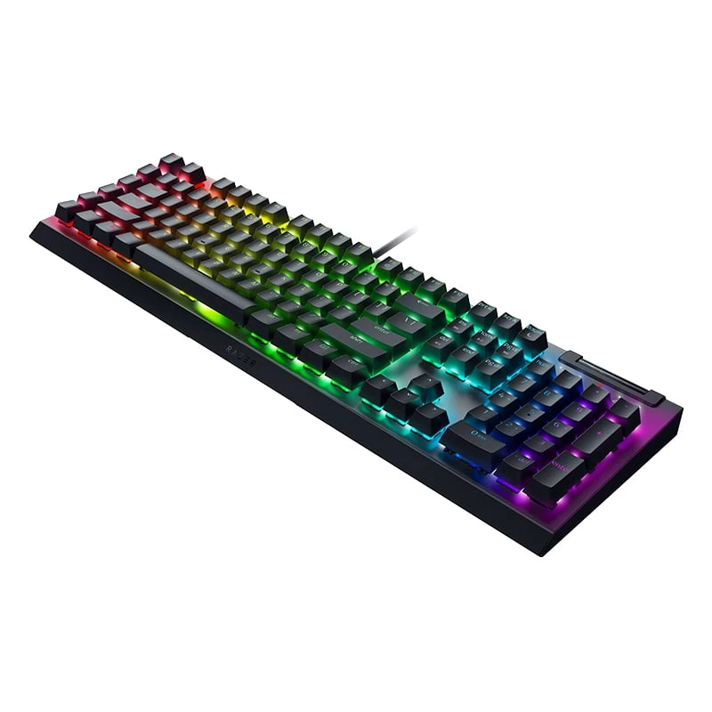 Razer BlackWidow V4 X Teclado mecánico para gaming, interruptores amarillos, distribución US, con cable, Negro