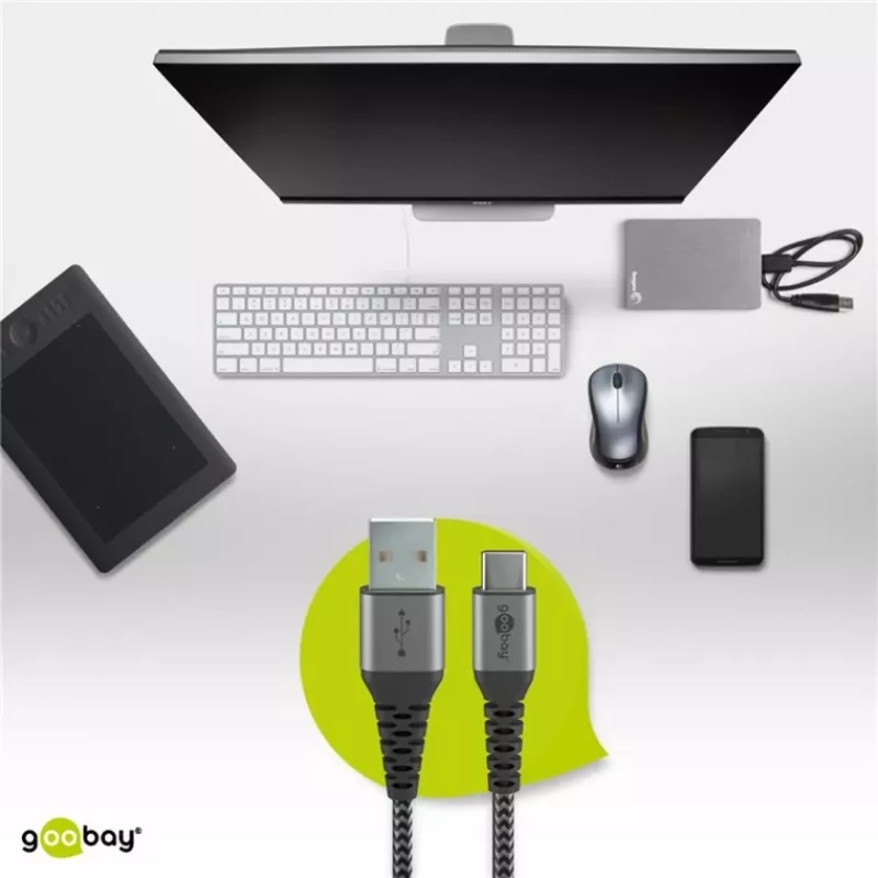 Cable USB Wentronic 49296 negro