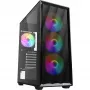 Caja de ordenador Sharkoon VK4 Rainbow ATX negra