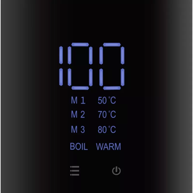 Hervidor ProfiCook PCWKS1243 — 1,7 L, 2200 W, control de temperatura 50–100°C, negro