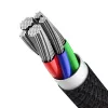 Baseus cable trenzado de alta densidad Type-C a Lightning, PD, 20W, 1m (negro)