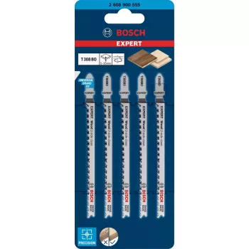 Bosch Wood hoja de sierra de calar con corte limpio por 2 caras acero al carbono (HCS) 5 uds.