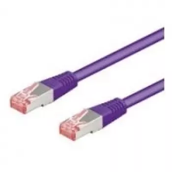 Cable de red Goobay CAT 6, S/FTP (PiMF), violeta, 7,5 m - LSZH libre de halógenos, cobre (93545)