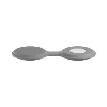 Cargador inalámbrico 2 en 1 de interior native union Voyage 2-In-1 Wireless Charger Sandstone USB compatible con smartphone gris claro