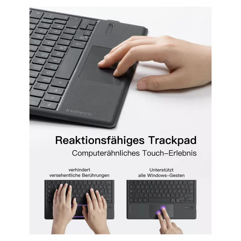 inateck teclado Surface gris, Sureface GO 1-4 Com. QWERTZ