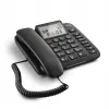 Teléfono analógico Gigaset DL380 con identificación de llamadas, auricular con cable, negro