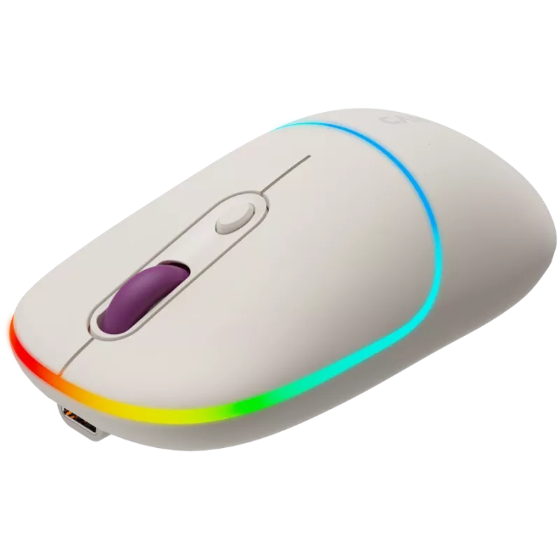 Ratón CANYON MW-22 2 en 1 BT/inalámbrico blanco arroz