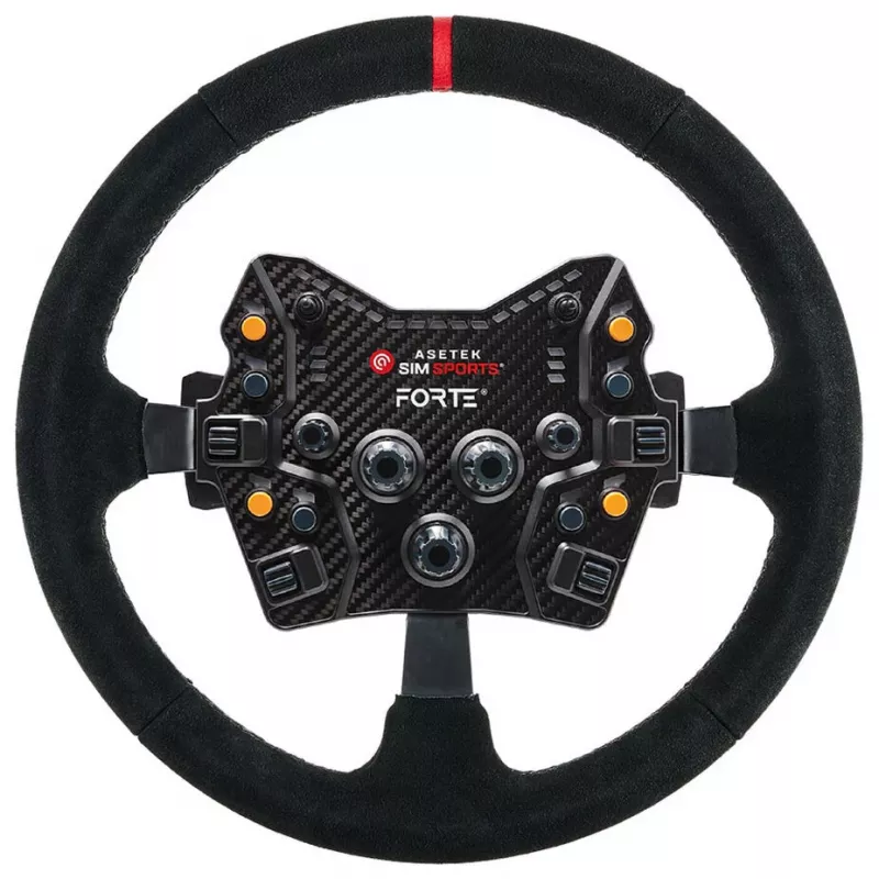 Asetek SimSports aro de volante, rebajado, 340 mm - negro, cuero aterciopelado