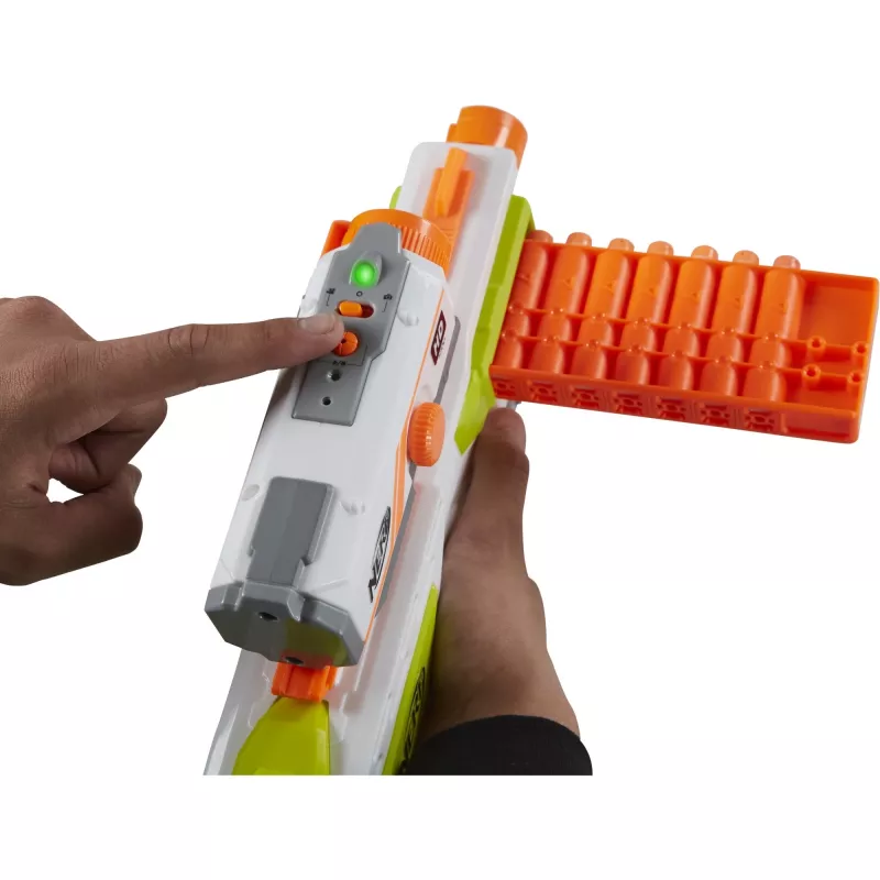 Bláster de juguete HASBRO Nerf BattleScout ICS-10 FFP B1756F030 – Bláster de dardos de espuma, un solo disparo, riel táctico