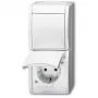Toma de corriente Busch-Jaeger 2601/6/20 EW-54 CEE 7/3 2P+E 16A 250V IP44 blanco