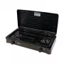 Mpm Kn-02/1kb cocina de gas portátil camping 2 quemadores parrilla esmaltada tapa protectora estándar G30-37 Mbar negro