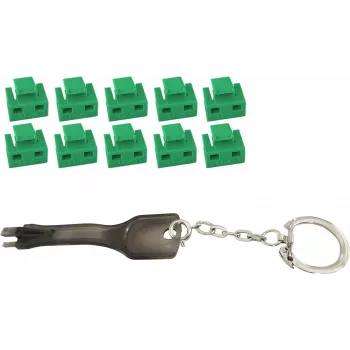 Bloqueador de puerto ShiverPeaks 08-01031 RJ-45 verde con llave