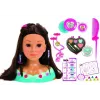 Cabeza de estilismo KLEIN Mia 5201 con cabello realista y accesorios para practicar peinados