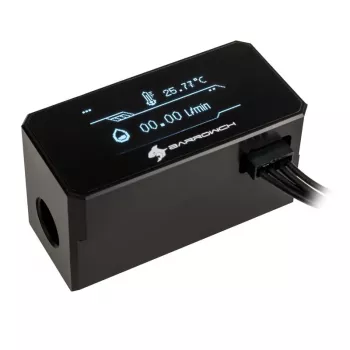 Caudalímetro Barrow FBFT08 B – pantalla OLED, negro