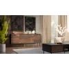 Cómoda Cama 4D CORTINA 200x40x81 negro/nogal