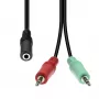 Cable de audio ProXtend 4-Pin a 2×3-Pin M4F2XM3-004, 0,5 m, 0,02 kg