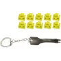 Bloqueador de puerto de red RJ45 ShiverPeaks BS08-01032, amarillo, pack de 10 cerraduras con 1 llave