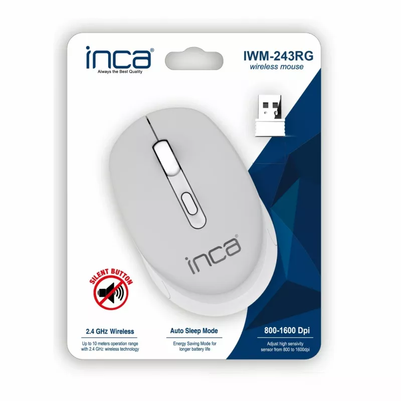 Ratón Inca IWM-243RG RF inalámbrico óptico ambidiestro