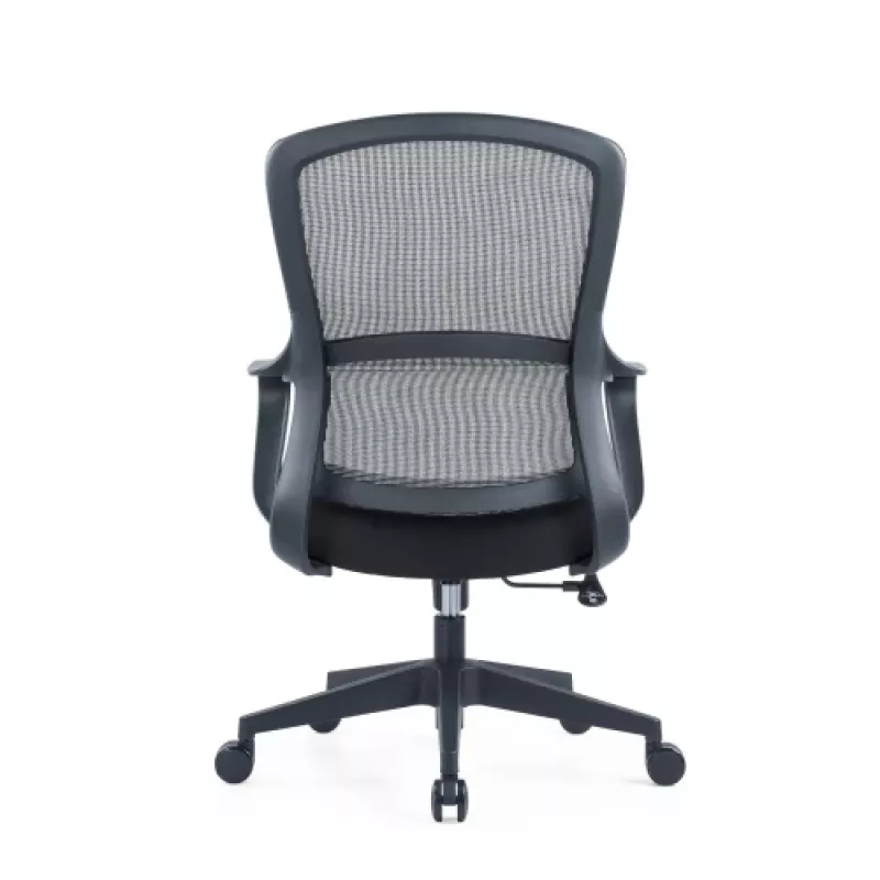 Silla de oficina ergonómica Up Up Darwin negra, tejido negro + malla gris