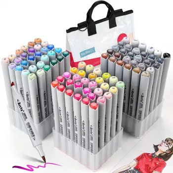 Rotuladores de doble punta Arrtx Oros, 90 colores, set de rotuladores de doble punta