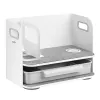 Organizador de escritorio con cajón y cargador inalámbrico Ergo Office, blanco, máx. 10 kg, ER-441
