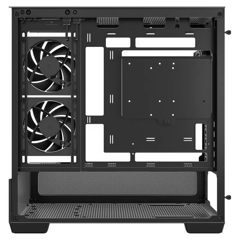 Caja semitorre PC DeepCool CG380 3F – Negra, 235×437×451 mm, compatible con 2x120 mm lateral + 1x120 mm trasero, fuente de alimentación abajo, HDD de 2,5 inch/3,5 inch