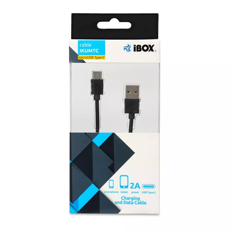 Cable USB iBox IKUMTC 1 m USB 3.2 Gen 1 (3.1 Gen 1) USB A USB C negro