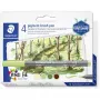 Staedtler Design Journey 371 BK4-3 juego de rotuladores de pincel con pigmento, Forest Colors, 4 piezas