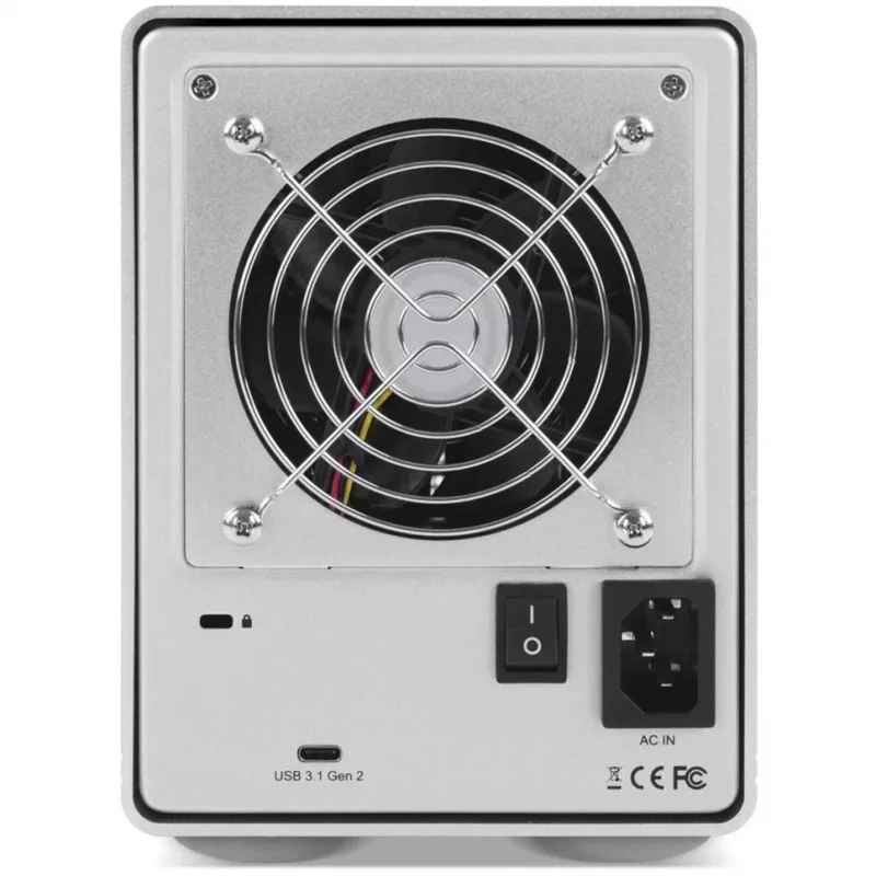 Mercury Elite Pro Quad, carcasa para discos plateada, USB 3.2 Gen 2, lista para RAID