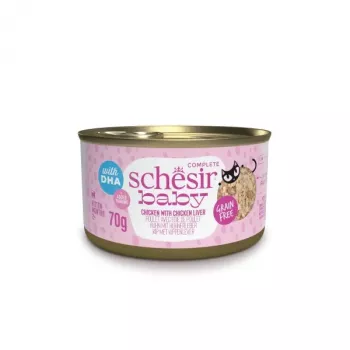 Comida húmeda para gatos Agras Pet Foods Schesir Baby en caldo 70 g — pollo, sin cereales, para gatitos
