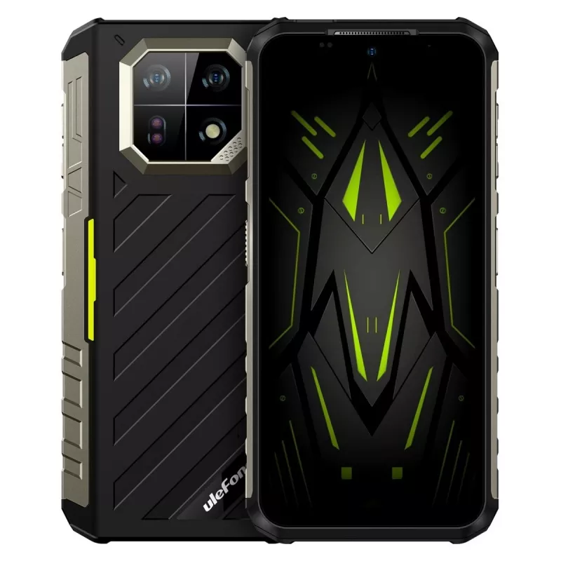 Smartphone robusto UleFone Armor 22 4G, 9 GB RAM, 128 GB almacenamiento, IP69K, Verde