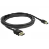 DeLOCK - cable DisplayPort - DisplayPort (M) a Mini DisplayPort (M) - 2 m - negro - compatible con 8K